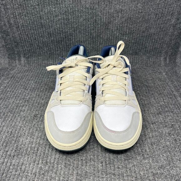 Nike Full Force Low White Navy Teal Athletic Leather Shoes Mens 8 FZ3595-100 main image 4